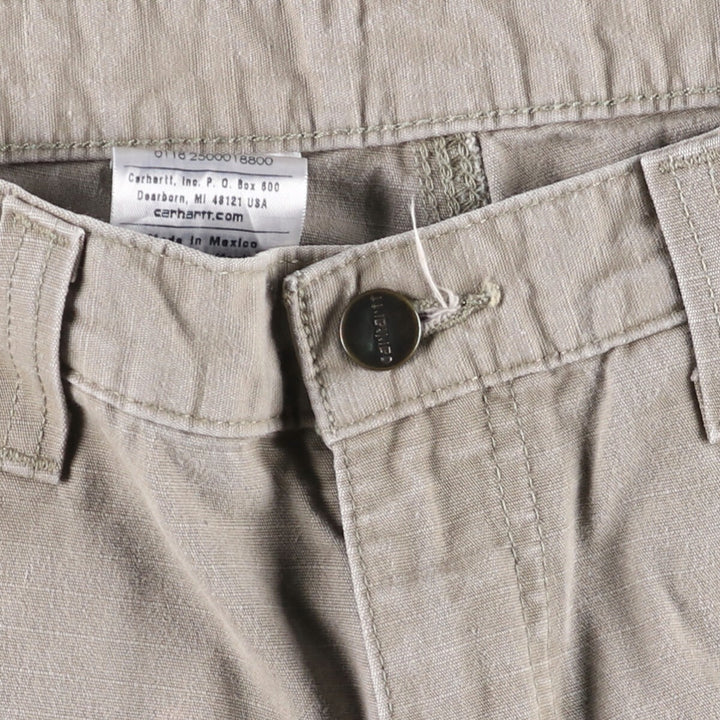 Carhartt Relaxed Fit Ripstop Cargo Shorts, Men's, W33 equivalent cotton Beige type Vintage Second Hand