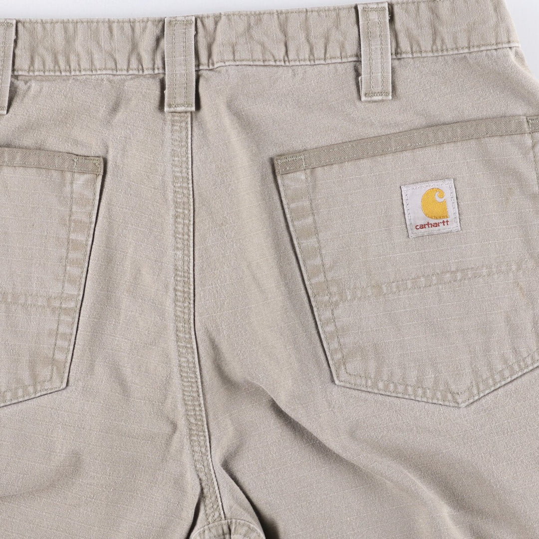 Carhartt Relaxed Fit Ripstop Cargo Shorts, Men's, W33 equivalent cotton Beige type Vintage Second Hand
