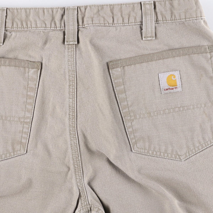 Carhartt Relaxed Fit Ripstop Cargo Shorts, Men's, W33 equivalent cotton Beige type Vintage Second Hand
