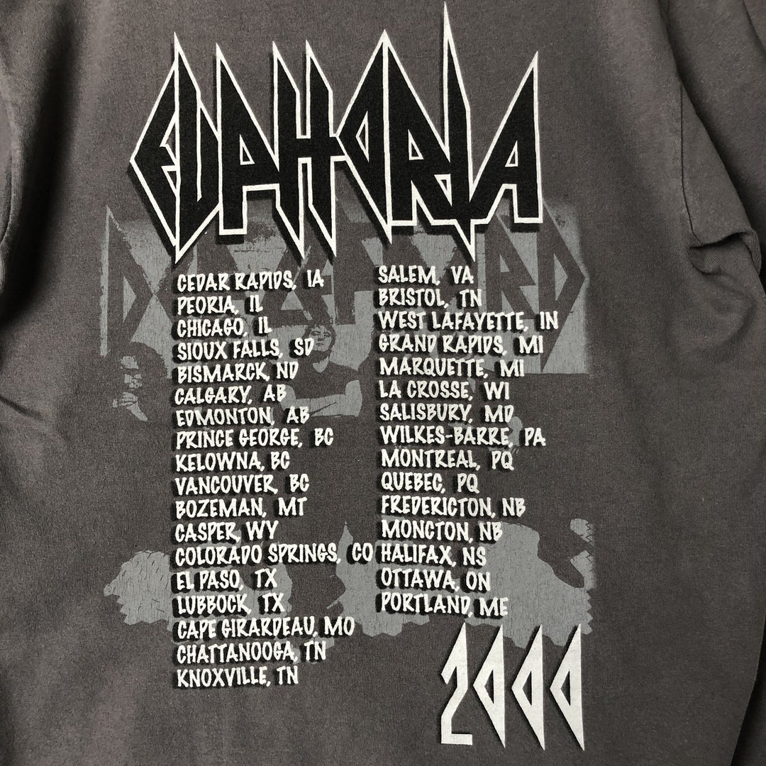 Anvil DEF LEPPARD Band T-Shirt, Made in USA, Men's M Size cotton gray type Vintage Second Hand