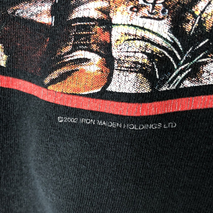 IRON MAIDEN Iron Maiden Band T-shirt Band T Men's L size cotton black type Vintage Second Hand