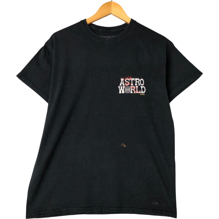 ASTRO WORLD Astro World Band T-shirt Band T Men's S size cotton black type Vintage Second Hand