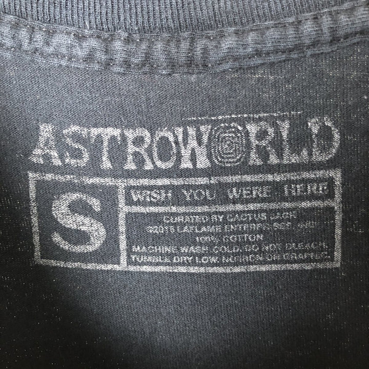 ASTRO WORLD Astro World Band T-shirt Band T Men's S size cotton black type Vintage Second Hand