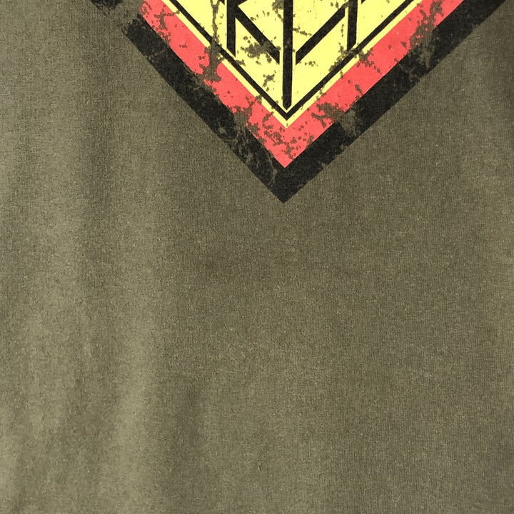 ALSTYLE KISS Band T-shirt, Made in USA, Men's L size cotton Khaki type sage green Vintage Second Hand