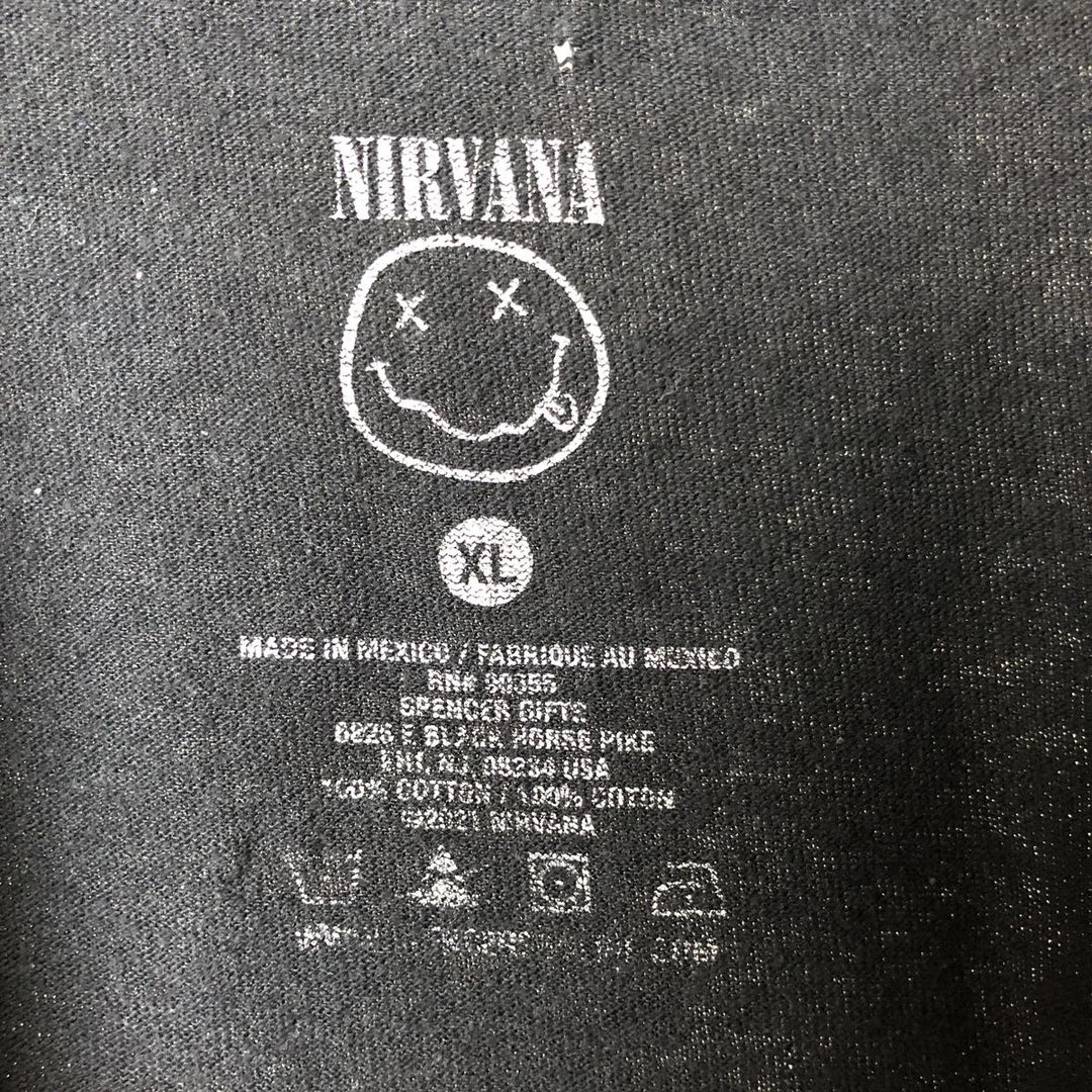 NIRVANA Nirvana Band T-shirt, Band T, Men's XL size cotton black type Vintage Second Hand