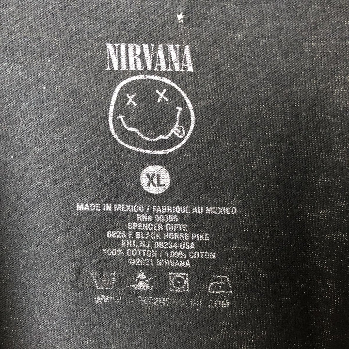 NIRVANA Nirvana Band T-shirt, Band T, Men's XL size cotton black type Vintage Second Hand