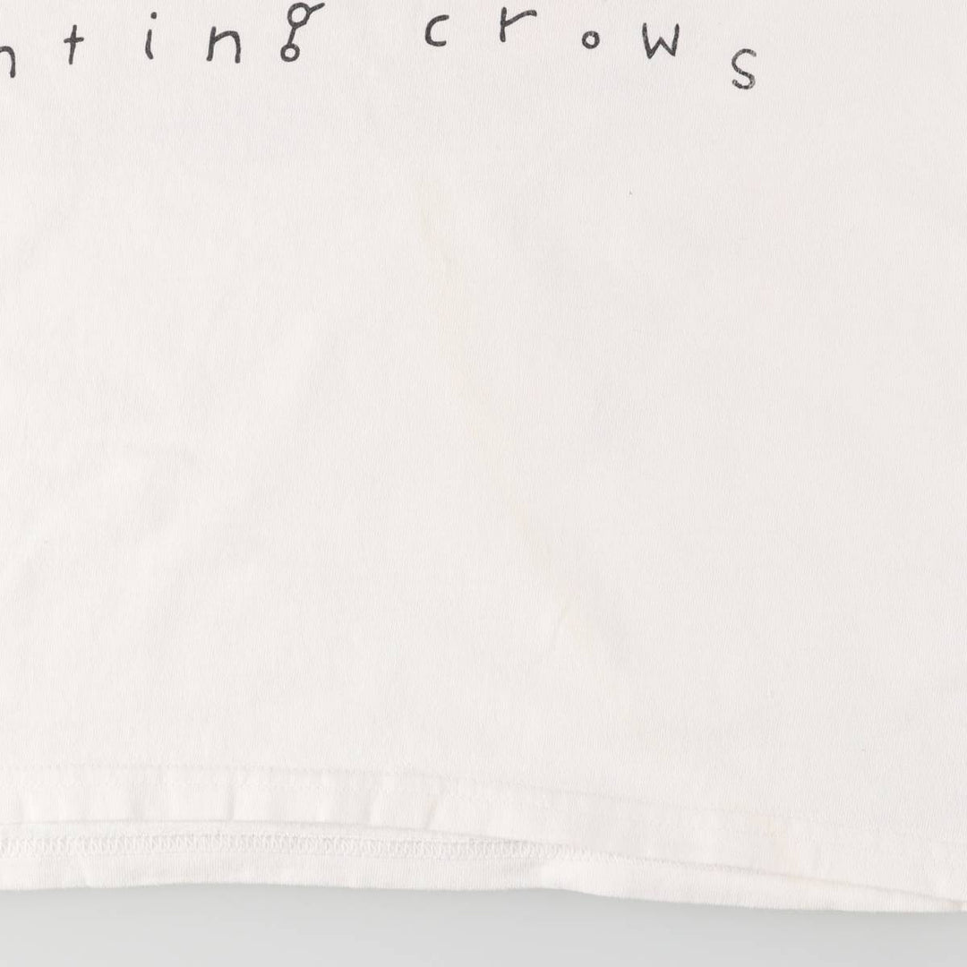 90'S Tartex Counting Crows Band T-shirt, Band Tee, Men's M size, Vintage cotton white type Vintage Second Hand