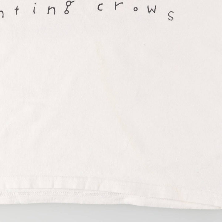 90'S Tartex Counting Crows Band T-shirt, Band Tee, Men's M size, Vintage cotton white type Vintage Second Hand