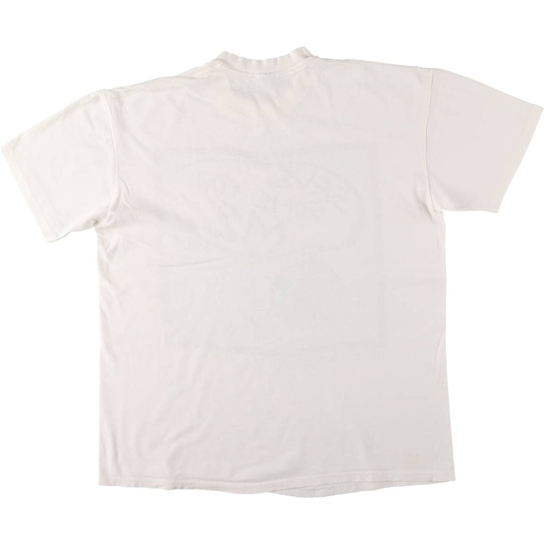 Printed T-shirt, men's size XL unclear white type Vintage Second Hand