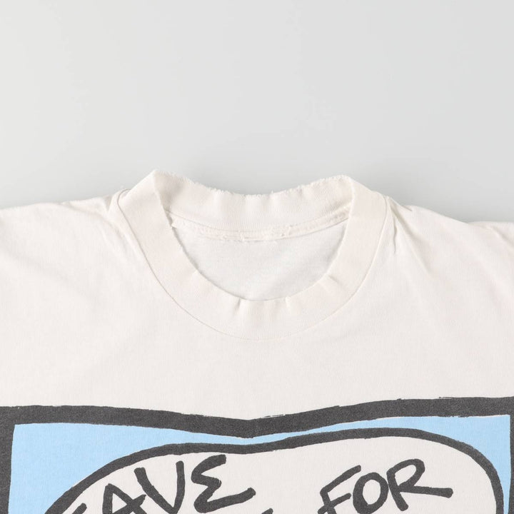 Printed T-shirt, men's size XL unclear white type Vintage Second Hand