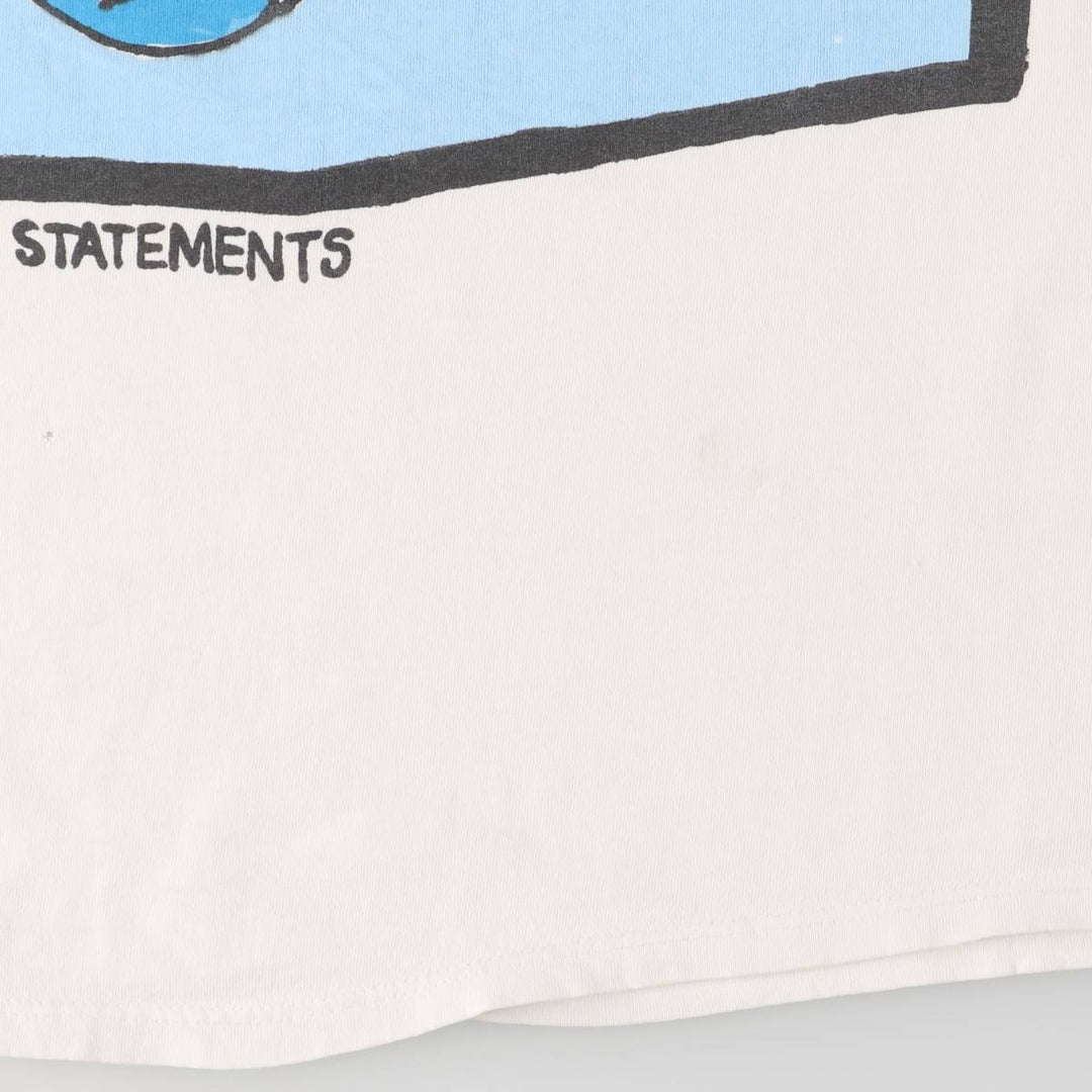 Printed T-shirt, men's size XL unclear white type Vintage Second Hand