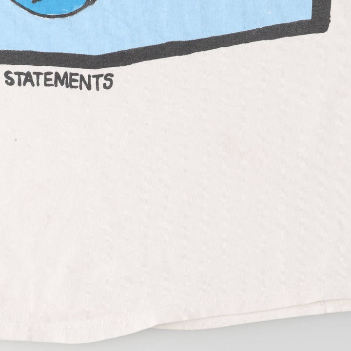 Printed T-shirt, men's size XL unclear white type Vintage Second Hand