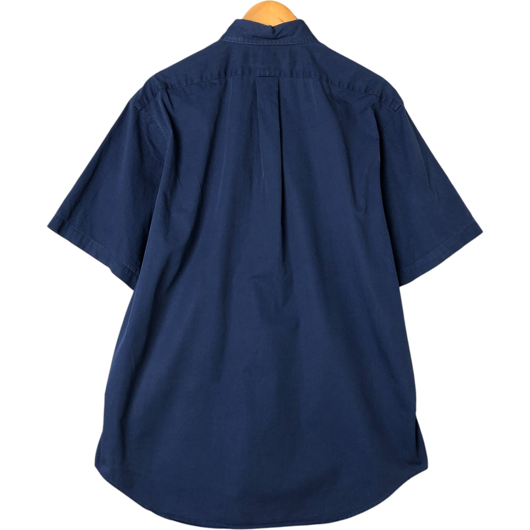 Ralph Lauren BLAKE short sleeve button down shirt, men's size M cotton navy blue type Vintage Second Hand
