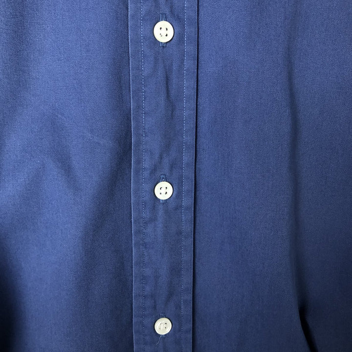 Ralph Lauren BLAKE short sleeve button down shirt, men's size M cotton navy blue type Vintage Second Hand