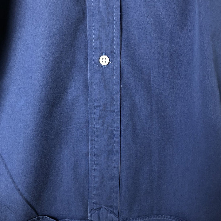 Ralph Lauren BLAKE short sleeve button down shirt, men's size M cotton navy blue type Vintage Second Hand