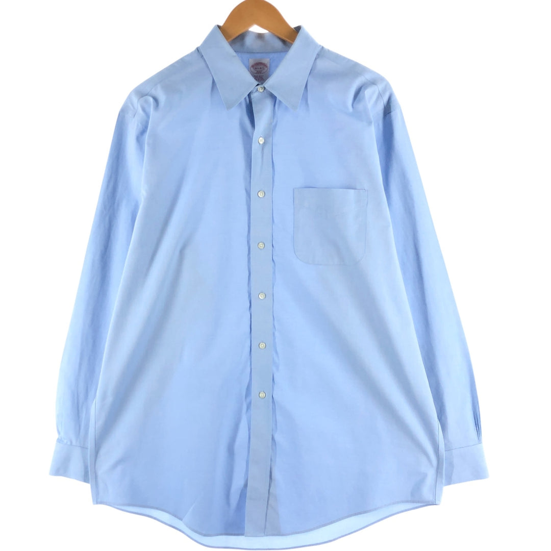 Brooks Brothers 346 long sleeve cotton shirt, men's size L cotton Navy blue Vintage Second Hand