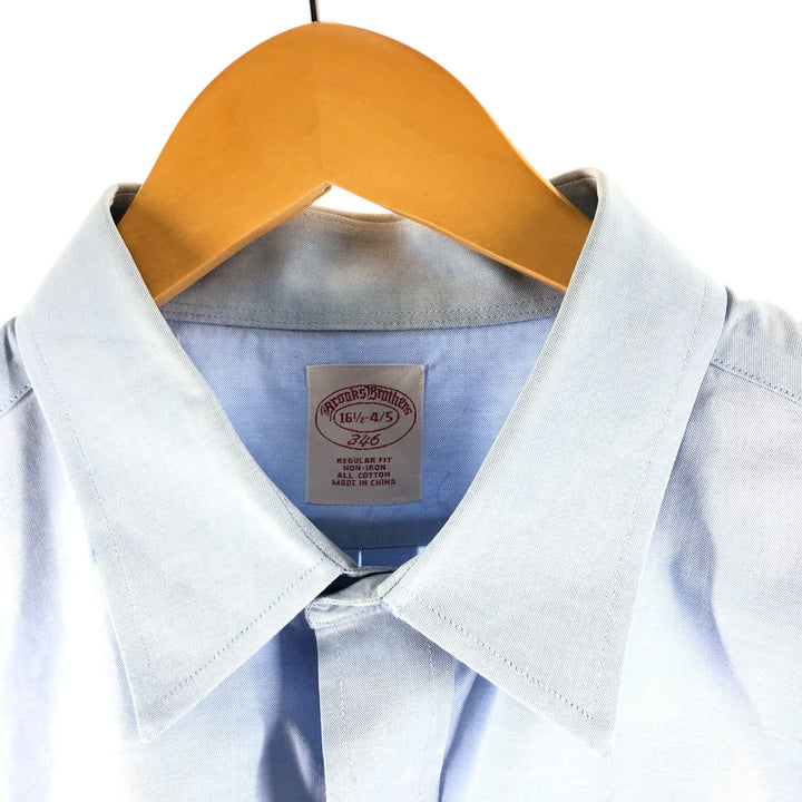 Brooks Brothers 346 long sleeve cotton shirt, men's size L cotton Navy blue Vintage Second Hand