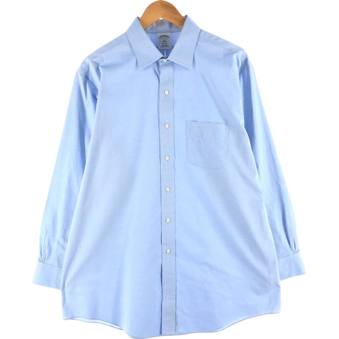 Brooks Brothers 1818 Long Sleeve Cotton Shirt, Men's XL cotton Navy blue Vintage Second Hand