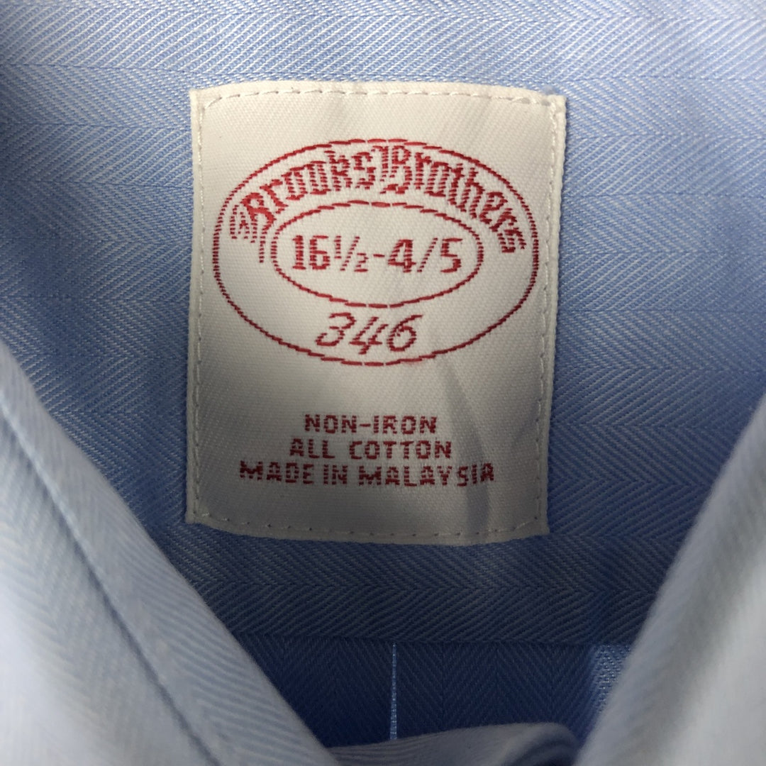 Brooks Brothers 346 long sleeve cotton shirt, men's size L cotton blue type Vintage Second Hand