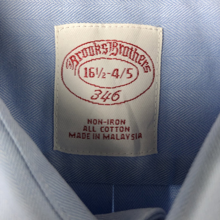 Brooks Brothers 346 long sleeve cotton shirt, men's size L cotton blue type Vintage Second Hand