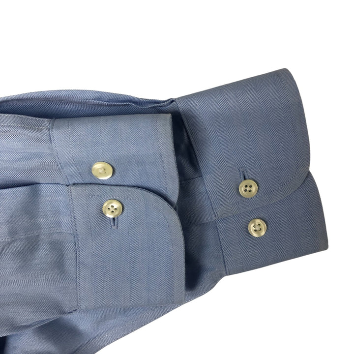 Brooks Brothers 346 long sleeve cotton shirt, men's size L cotton blue type Vintage Second Hand