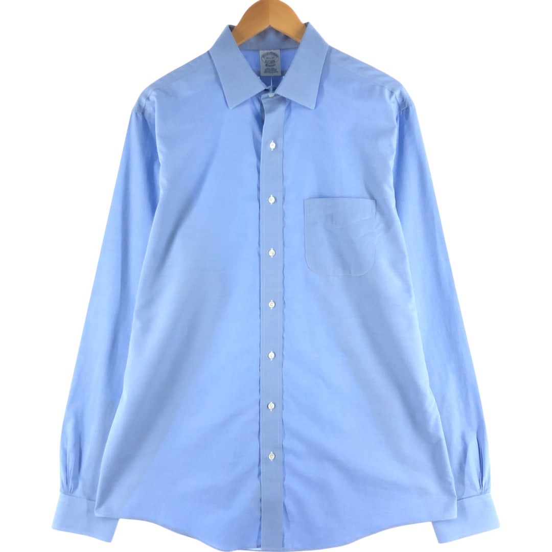 Brooks Brothers Est.1818 CLASSIC long sleeve cotton shirt, men's size L cotton blue type Vintage Second Hand