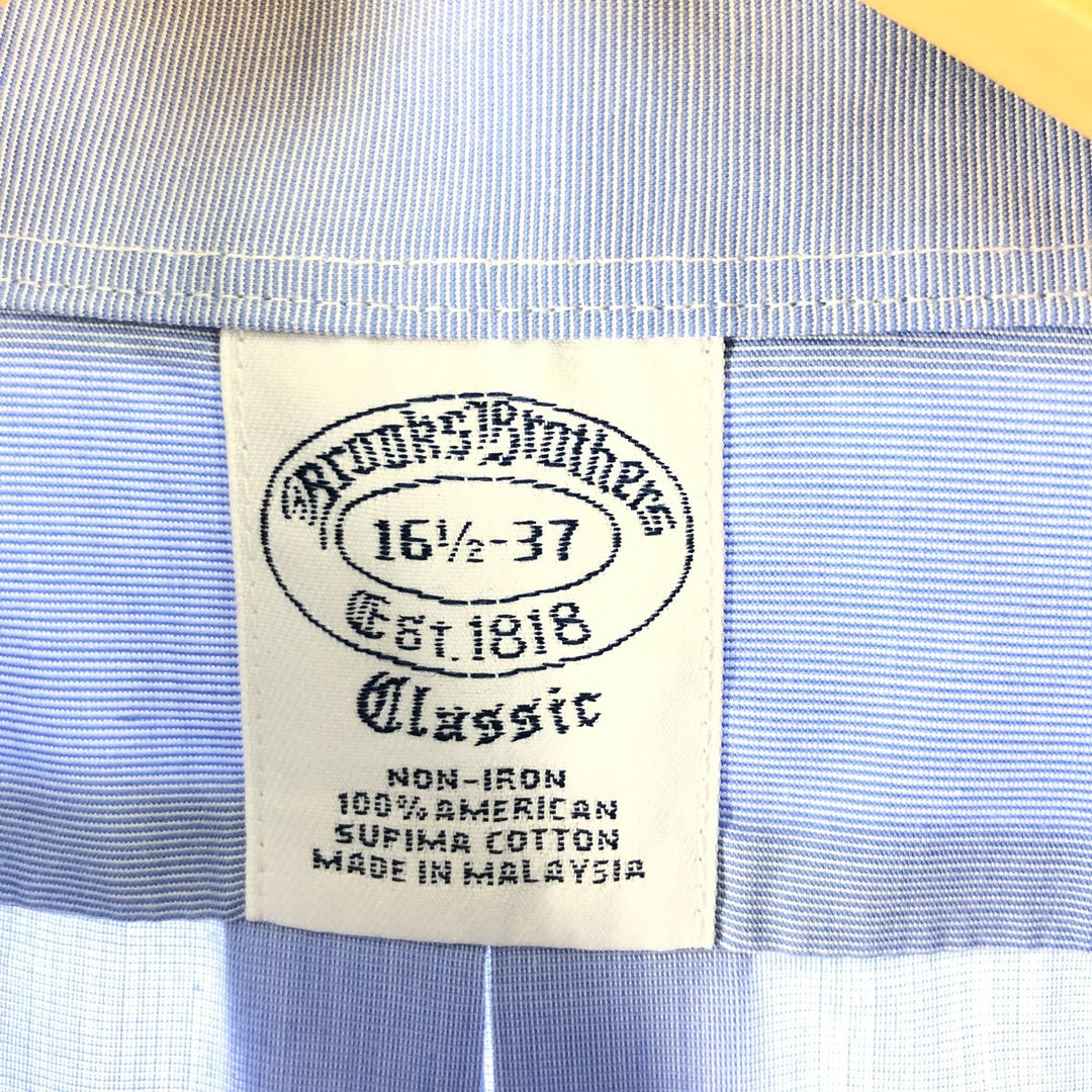 Brooks Brothers Est.1818 CLASSIC long sleeve cotton shirt, men's size L cotton blue type Vintage Second Hand