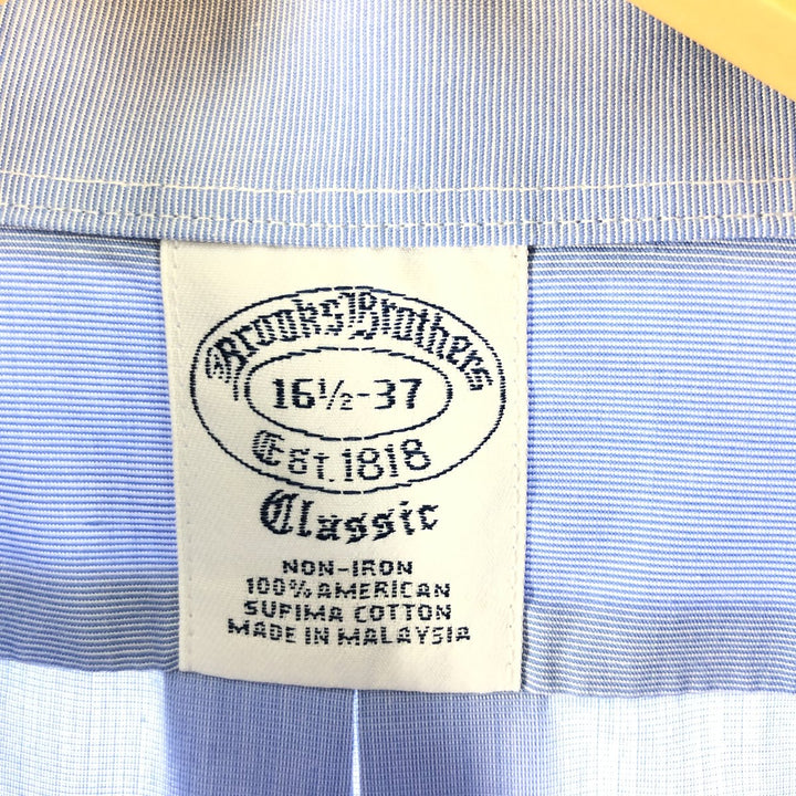 Brooks Brothers Est.1818 CLASSIC long sleeve cotton shirt, men's size L cotton blue type Vintage Second Hand