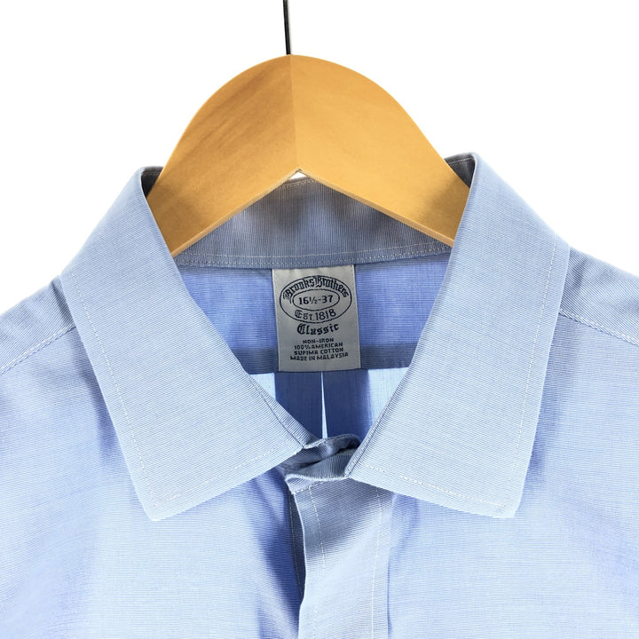 Brooks Brothers Est.1818 CLASSIC long sleeve cotton shirt, men's size L cotton blue type Vintage Second Hand