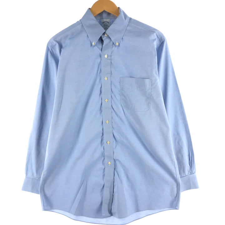 Brooks Brothers Est.1818 Long Sleeve Button-Down Shirt, Men's Size L cotton navy blue type Vintage Second Hand