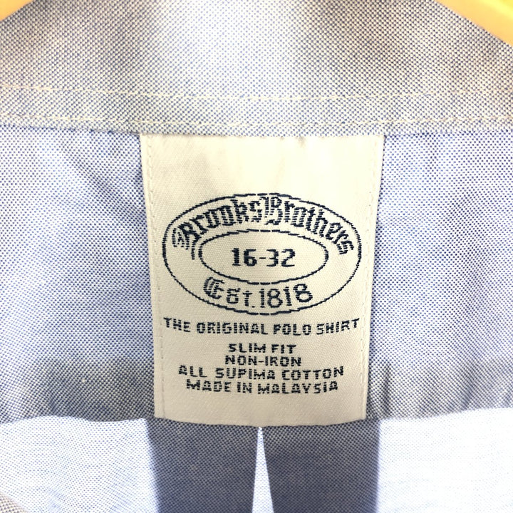 Brooks Brothers Est.1818 Long Sleeve Button-Down Shirt, Men's Size L cotton navy blue type Vintage Second Hand