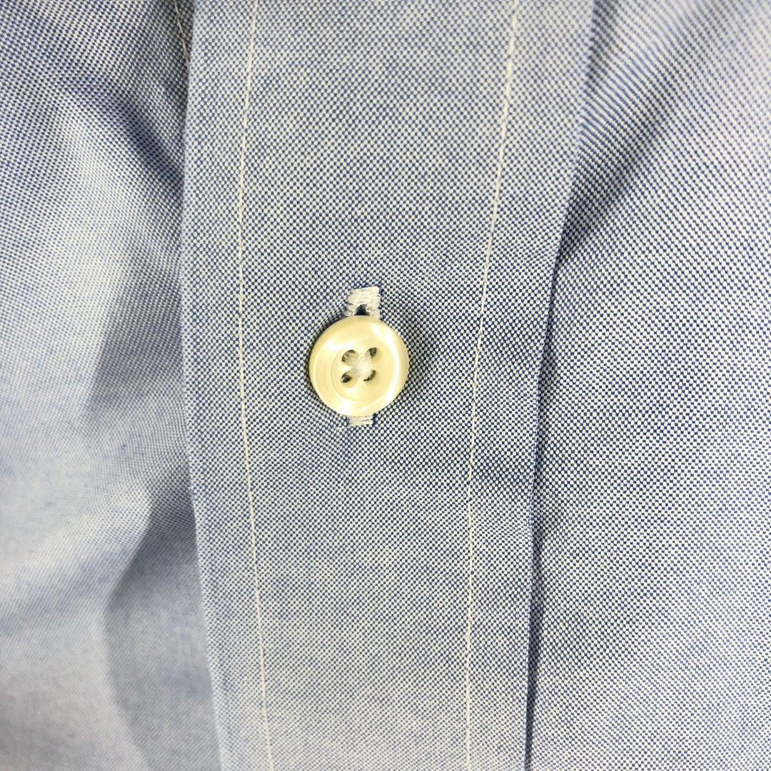 Brooks Brothers Est.1818 Long Sleeve Button-Down Shirt, Men's Size L cotton navy blue type Vintage Second Hand