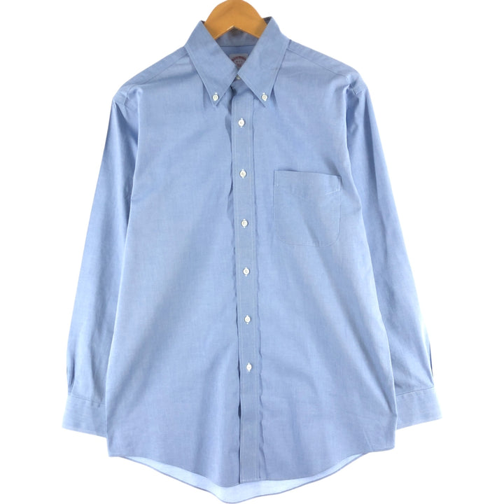Brooks Brothers 346 long sleeve button-down shirt, men's size M cotton navy blue type Vintage Second Hand