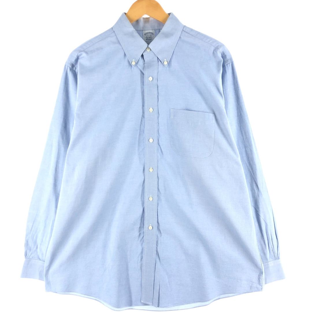 Brooks Brothers Est.1818 CLASSIC Long Sleeve Button Down Shirt, Men's XL cotton navy blue type Vintage Second Hand