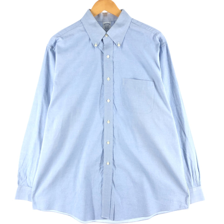Brooks Brothers Est.1818 CLASSIC Long Sleeve Button Down Shirt, Men's XL cotton navy blue type Vintage Second Hand