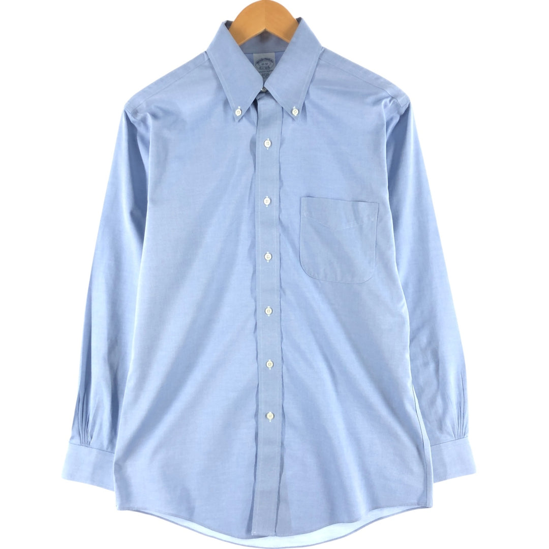 Brooks Brothers Est.1818 Long Sleeve Button Down Shirt, Men's M Size cotton navy blue type Vintage Second Hand