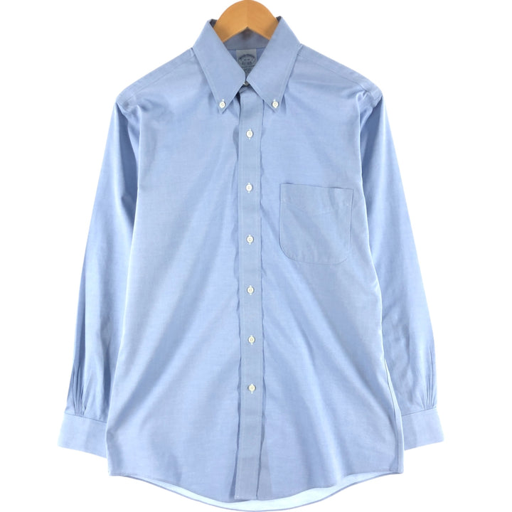 Brooks Brothers Est.1818 Long Sleeve Button Down Shirt, Men's M Size cotton navy blue type Vintage Second Hand