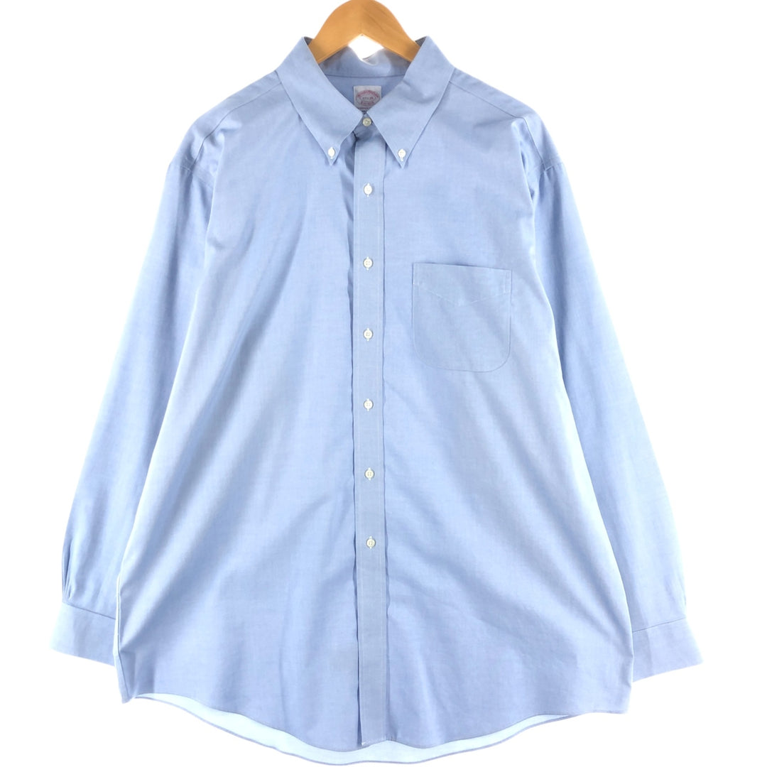 Brooks Brothers Est.1818 Long Sleeve Button Down Shirt Men's XL cotton Navy blue Vintage Second Hand
