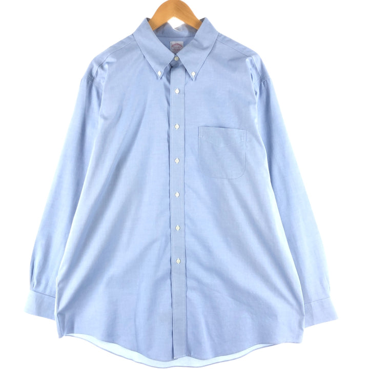 Brooks Brothers Est.1818 Long Sleeve Button Down Shirt Men's XL cotton Navy blue Vintage Second Hand