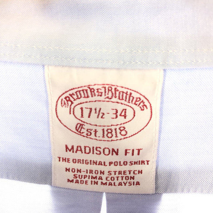 Brooks Brothers MADISON FIT long sleeve button down shirt, men's XL size cotton Navy blue Vintage Second Hand