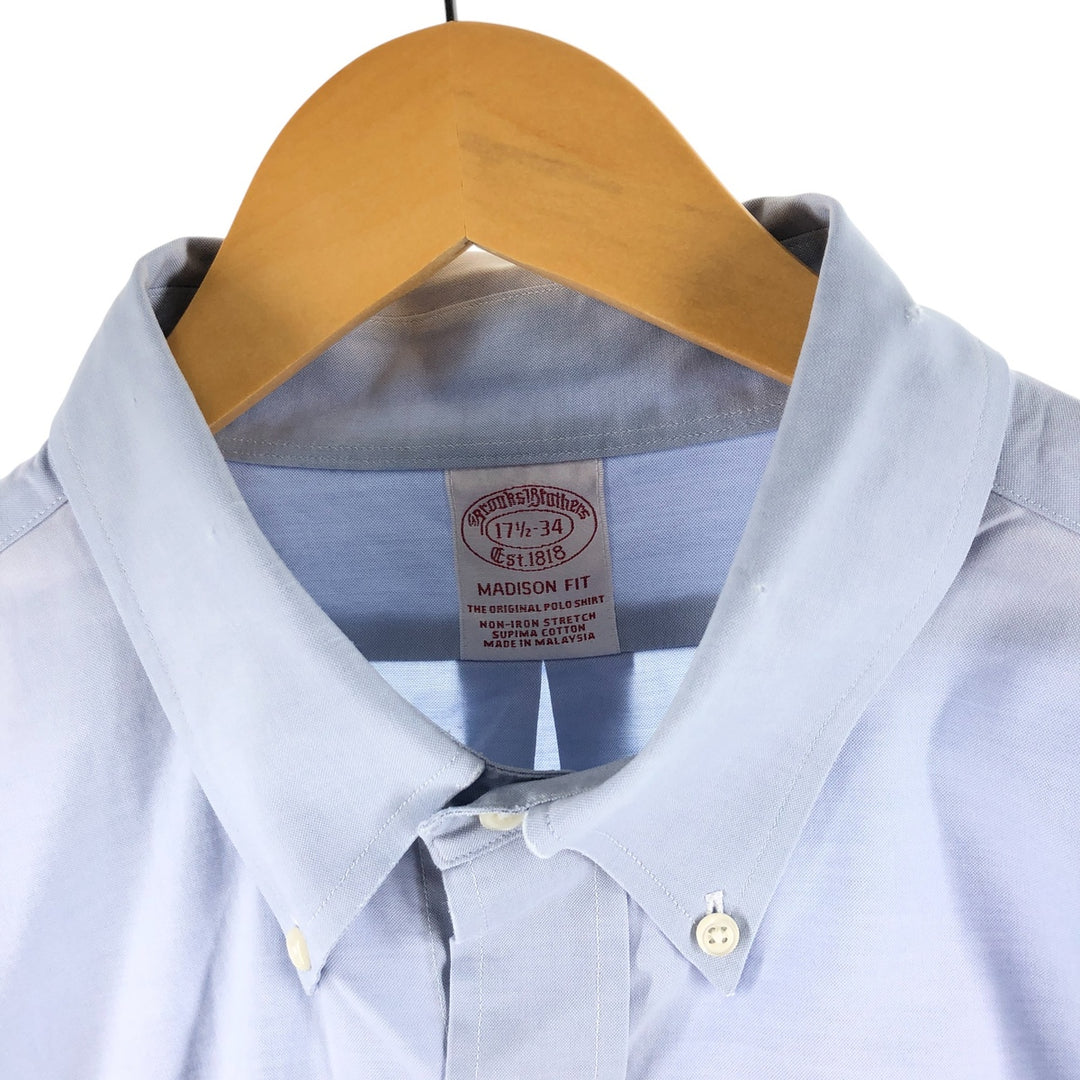 Brooks Brothers MADISON FIT long sleeve button down shirt, men's XL size cotton Navy blue Vintage Second Hand
