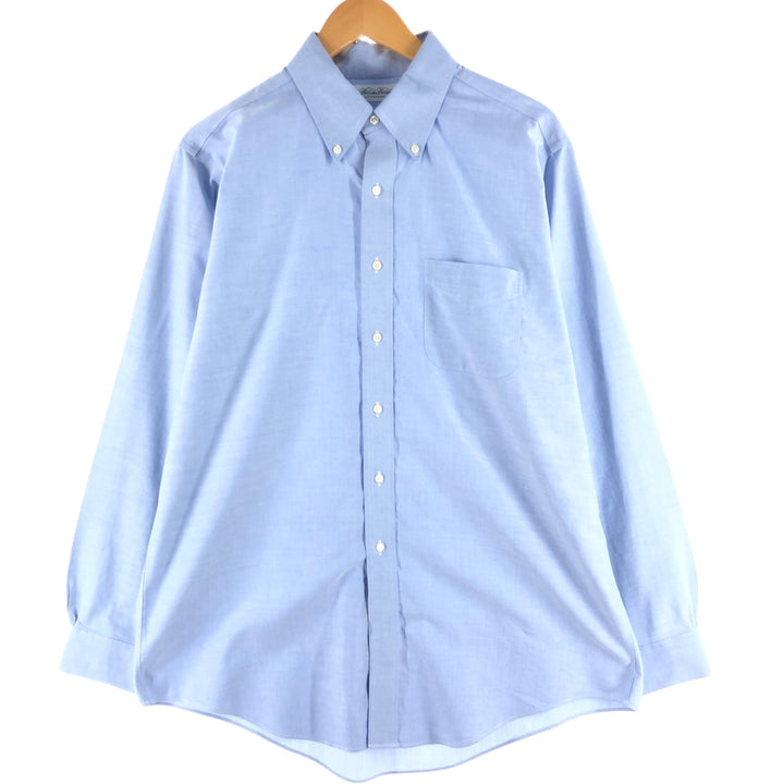 Brooks Brothers long sleeve button down shirt, men's size L cotton navy blue type Vintage Second Hand