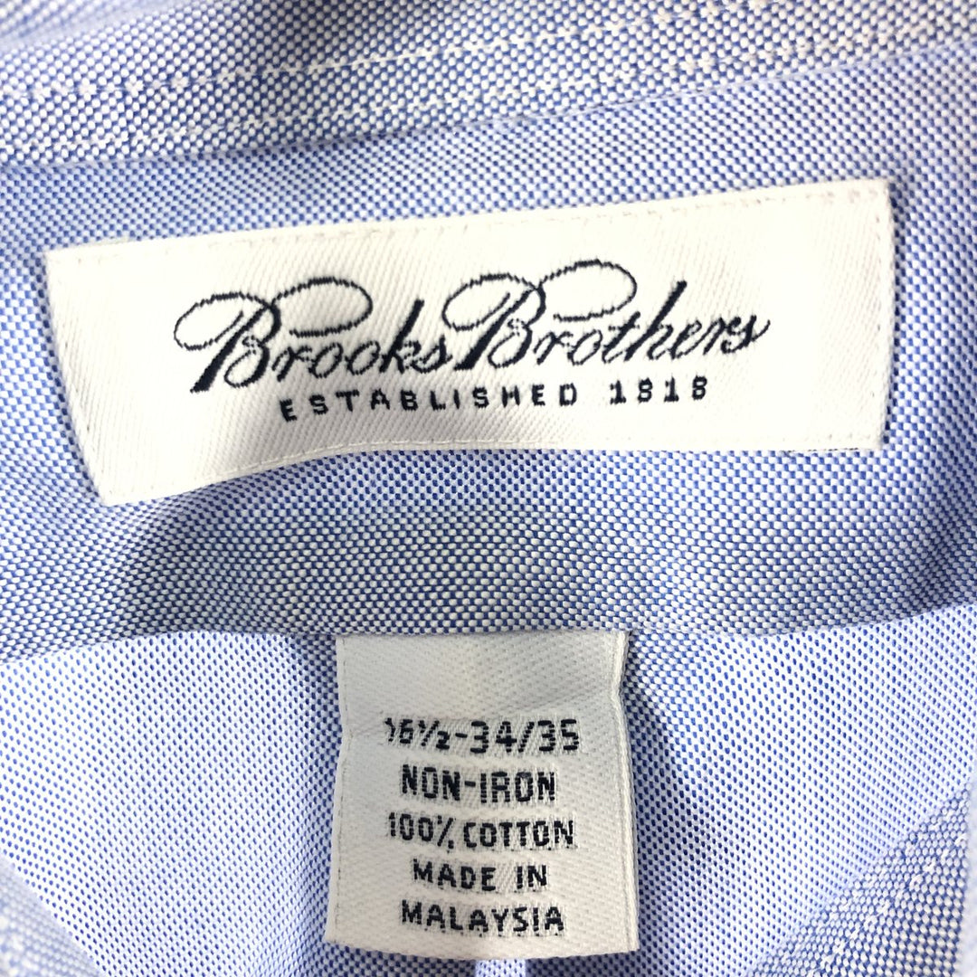 Brooks Brothers long sleeve button down shirt, men's size L cotton navy blue type Vintage Second Hand