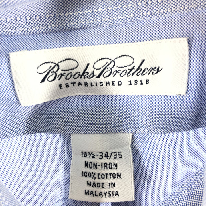 Brooks Brothers long sleeve button down shirt, men's size L cotton navy blue type Vintage Second Hand