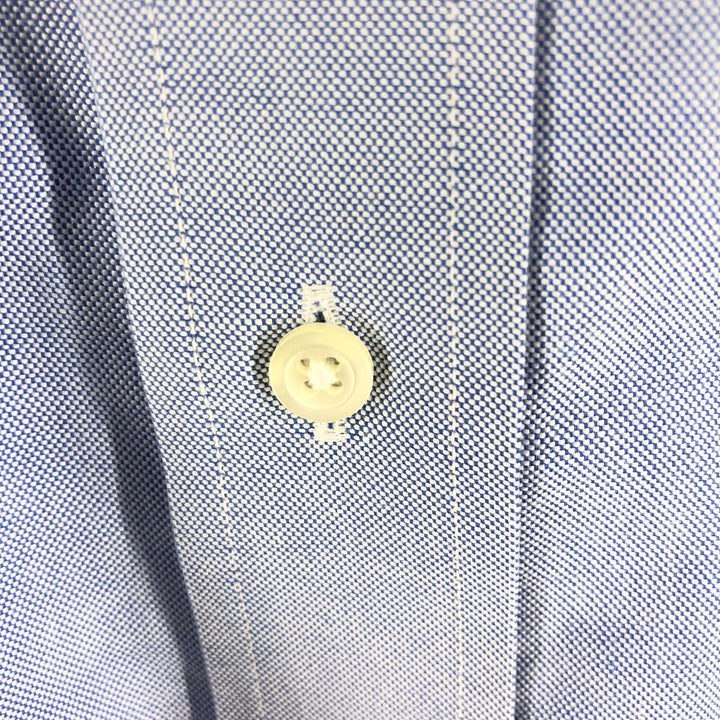 Brooks Brothers long sleeve button down shirt, men's size L cotton navy blue type Vintage Second Hand