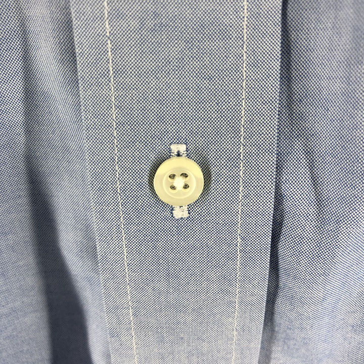Brooks Brothers Est.1818 Long Sleeve Button-Down Shirt, Men's Size L cotton navy blue type Vintage Second Hand