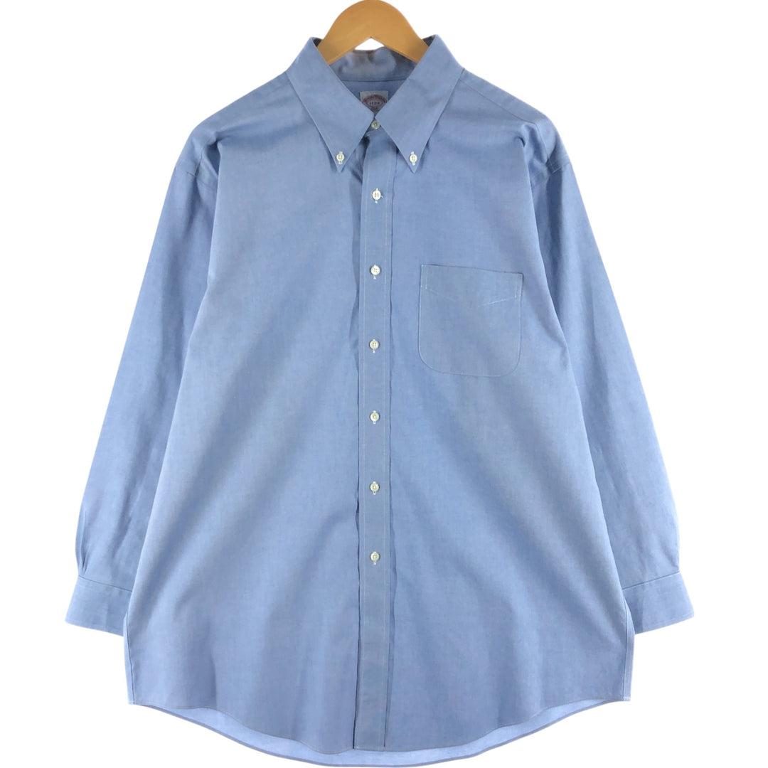 Brooks Brothers 346 long sleeve button-down shirt, men's size XL cotton navy blue type Vintage Second Hand