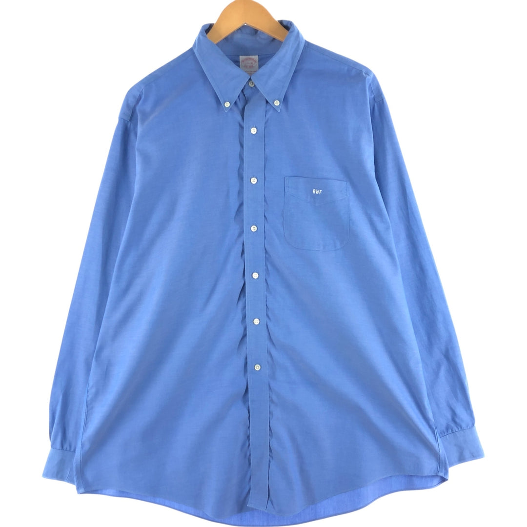 Brooks Brothers Est.1818 Long Sleeve Button Down Shirt Men's XL cotton blue type Vintage Second Hand