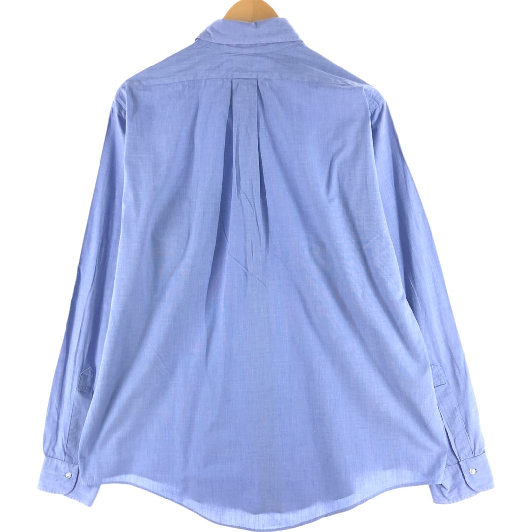 Brooks Brothers MAKERS Long Sleeve Button Down Shirt Made in USA Men's Size L cotton blue type Vintage Second Hand