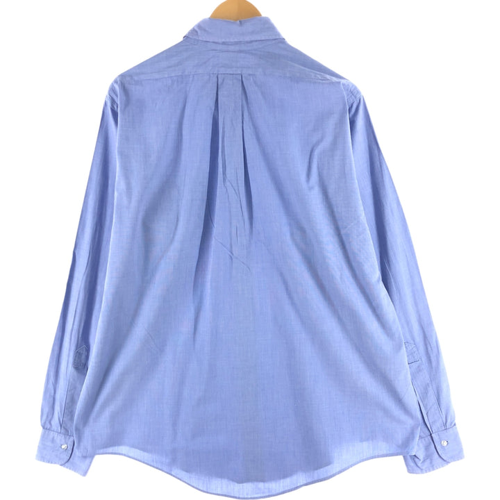 Brooks Brothers MAKERS Long Sleeve Button Down Shirt Made in USA Men's Size L cotton blue type Vintage Second Hand